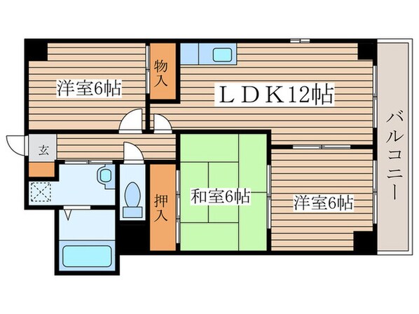 グランドール瑞天の物件間取画像